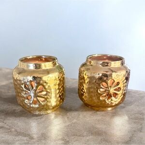Gold and Silver  Candle Holders